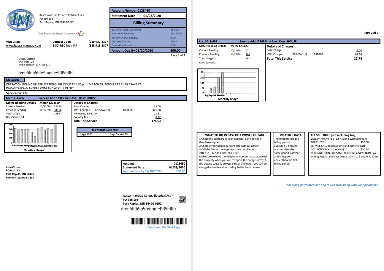  Minol USA business utility bill 